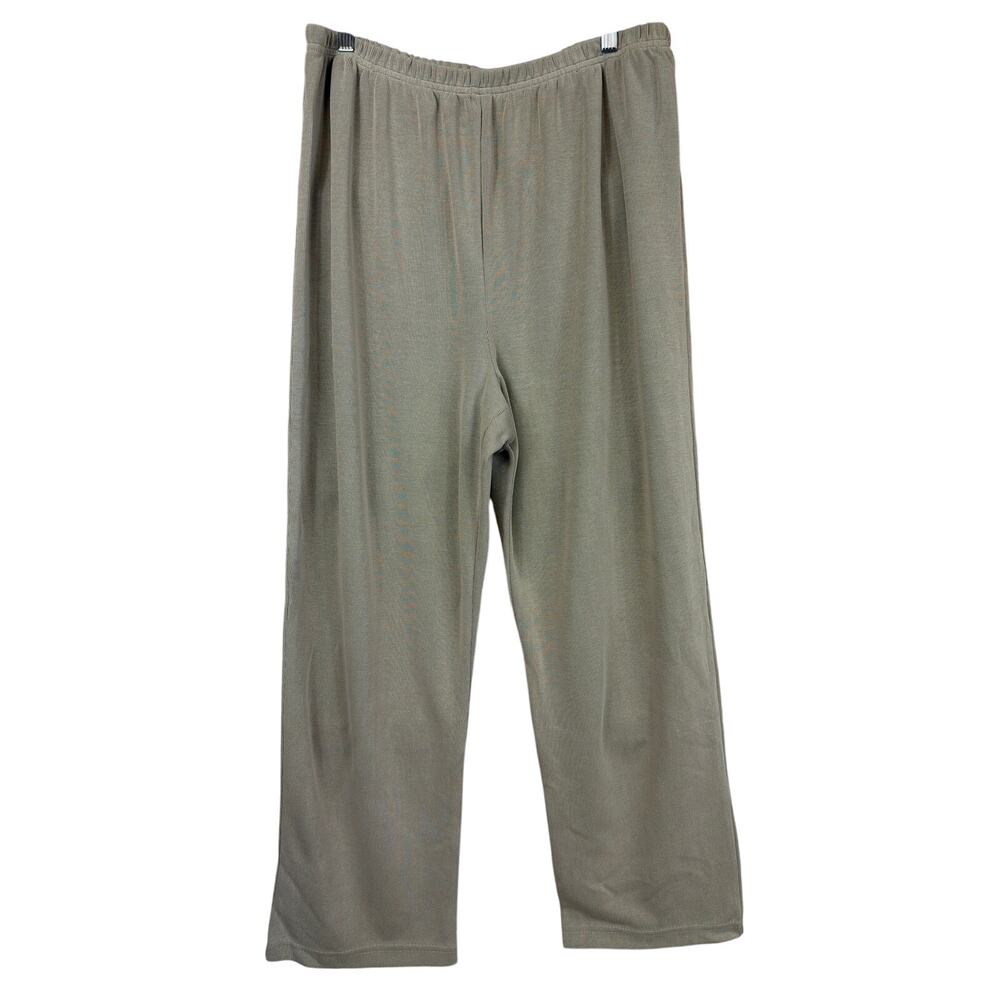 NWT Soft Surroundings Beige Wide Leg Tencel Lounge Pants XL